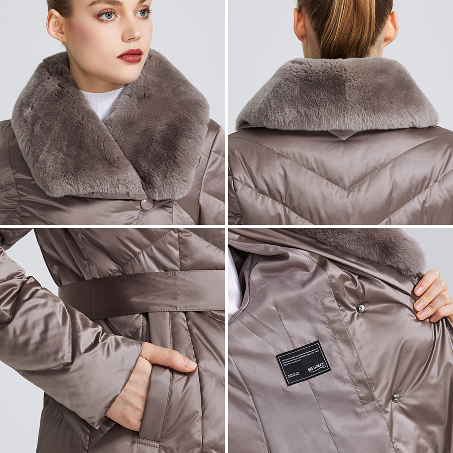 MIEGOFCE New Collection Women's Jacket With Rabbit Collar Women Winter Coat Unusual Colors That a Windproof Winter Parka 201217