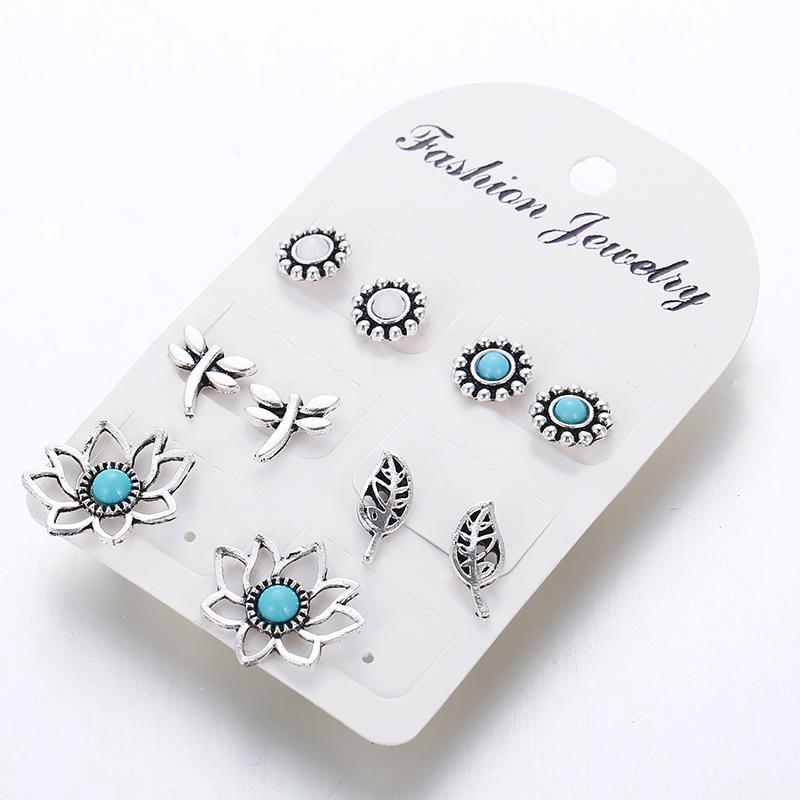 Stud Earrings Set 5Pairs/Set Geometry Retro Women's Earrings Rhinestone Bohemian Creative Ear Stud
Stud Earrings Set 5Pairs/Set Geometry Retro Women's Earrings Rhinestone Bohemian Creative Ear Stud