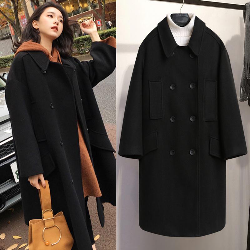 2021 New Autumn Winter Women Fashion Thick Warm Woolen Coat Female Long Sleeve Solid Elegant Casual Medium Long Blends Q266, Black
2021 New Autumn Winter Women Fashion Thick Warm Woolen Coat Female Long Sleeve Solid Elegant Casual Medium Long Blends Q266, Black