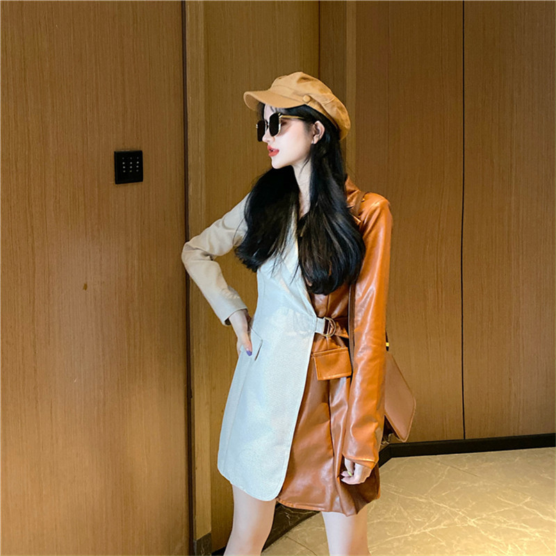 2021 New False Leater for Woman Winter Belt Two Elegant Shredded Colors Plutonium Korean Long Sleeve Fashion Jacket TWEO, Multi
2021 New False Leater for Woman Winter Belt Two Elegant Shredded Colors Plutonium Korean Long Sleeve Fashion Jacket TWEO, Multi
