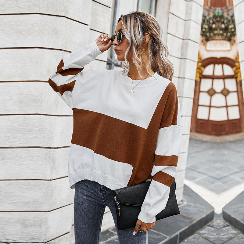 2020 New Fashion Contrast Color Pullover Hoodies Women Autumn Casual Full Sleeve Patchwork Oversize Hoodies, Brown
2020 New Fashion Contrast Color Pullover Hoodies Women Autumn Casual Full Sleeve Patchwork Oversize Hoodies, Brown