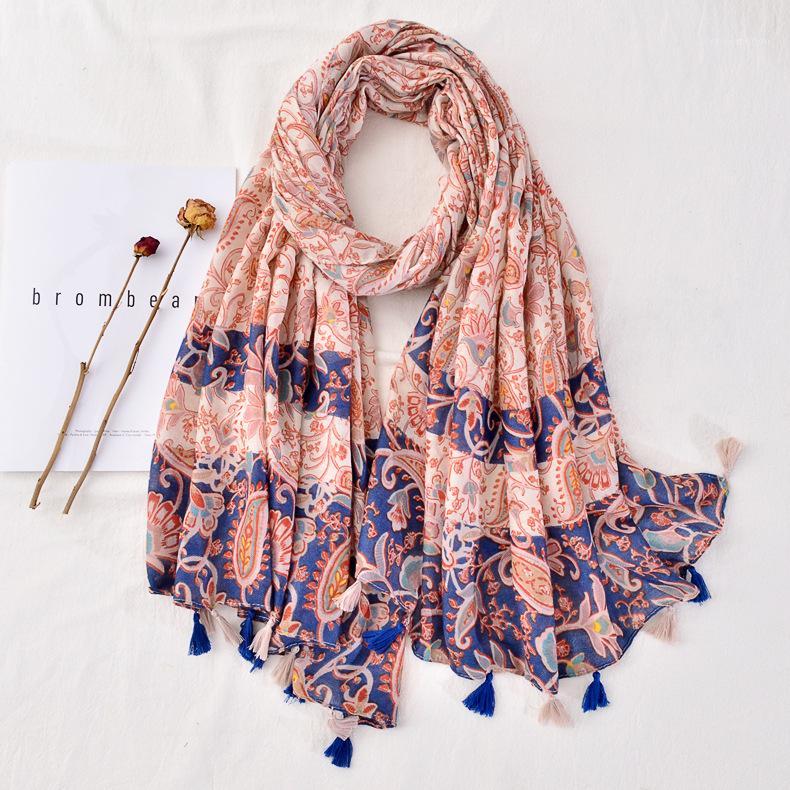 Royalmaybe 2020 autumn and winter new retro ethnic pink print scarf travel sunscreen shawl beach towel1
Royalmaybe 2020 autumn and winter new retro ethnic pink print scarf travel sunscreen shawl beach towel1