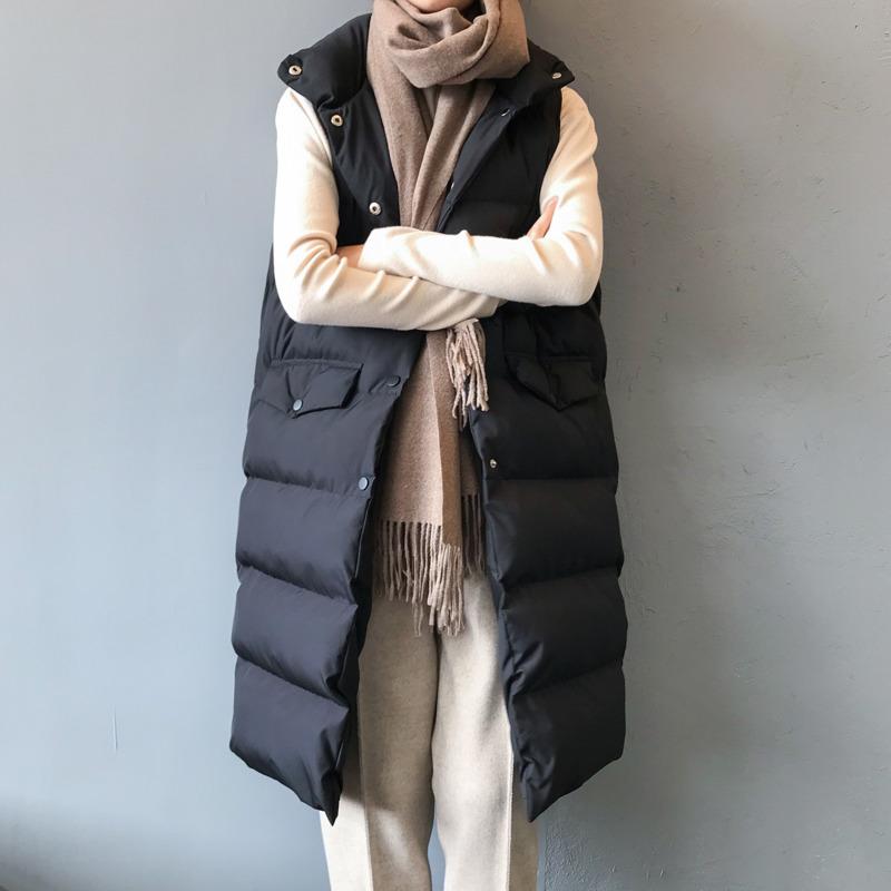 Women' Down Jacket 2021 Winter Coats Long Warm Vest Mandarin Collar Cotton Padded Chaleco Mujer Coat, Black
Women' Down Jacket 2021 Winter Coats Long Warm Vest Mandarin Collar Cotton Padded Chaleco Mujer Coat, Black