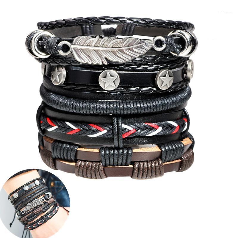 Leather Wrap Boho Bracelet Handmade Braided Bead Adjustable Layer Bracelet Set Cuff for Man Woman1
Leather Wrap Boho Bracelet Handmade Braided Bead Adjustable Layer Bracelet Set Cuff for Man Woman1