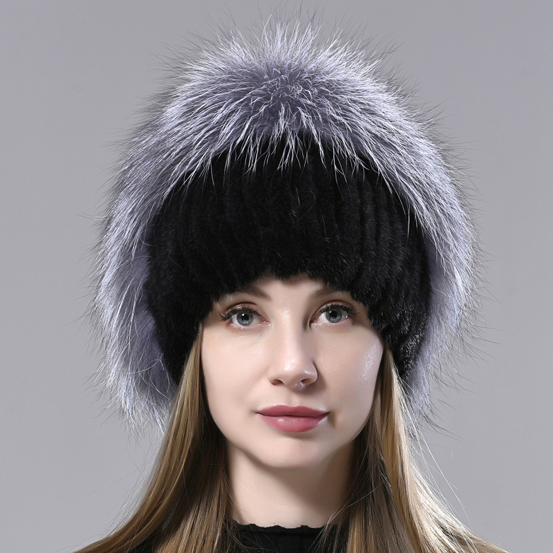 Winter fox hats in natural mesh mink hats, women's fashionable royal fur beanies of the skull hat
Winter fox hats in natural mesh mink hats, women's fashionable royal fur beanies of the skull hat