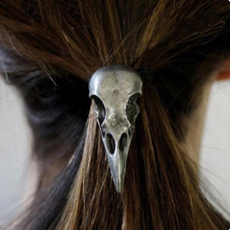1pc Retro Hair Tie Metal Skull Fashion Birds Crow Skull Elastic Metal Punk Gothic Hair Bands Accessories
1pc Retro Hair Tie Metal Skull Fashion Birds Crow Skull Elastic Metal Punk Gothic Hair Bands Accessories