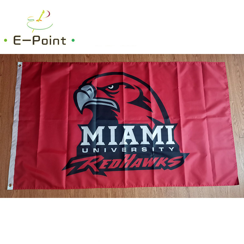 NCAA Miami Redhawks Team polyester Flag 3ft*5ft (150cm*90cm) Flag Banner decoration flying home & garden outdoor gifts