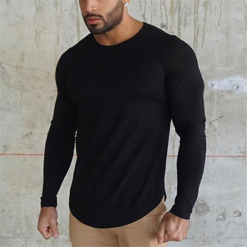 Clothing Gyms Tight tshirt Mens Fitness Tshirt homme Silm Fit Long Sleeve T shirt Male Slim fit Tshirt Autumn 201116