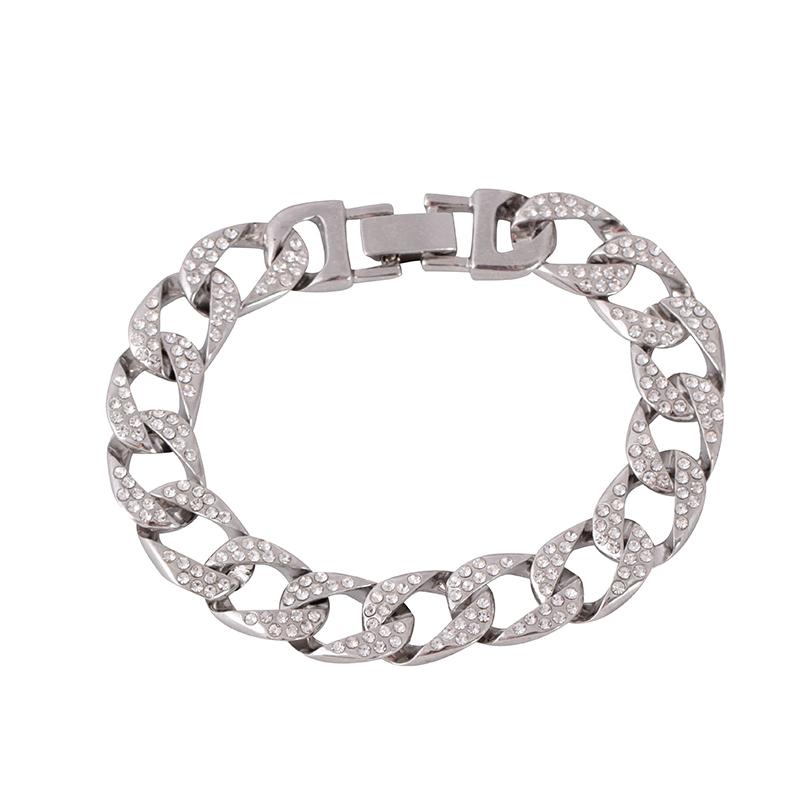 Hip Hop Men Simulated Diamonds Bracelet Cuban Links Chains Never Fade Luxury Alloy Bracelet
Hip Hop Men Simulated Diamonds Bracelet Cuban Links Chains Never Fade Luxury Alloy Bracelet