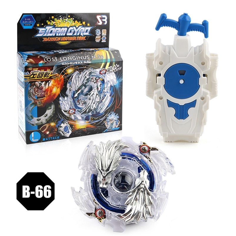 Burst B-66 Lost Longinus Luinor .N.Sp With Launcher Juguetes Metal Booster Spinning Top Gyro Starter Toys Battle Fighting Toys 201216