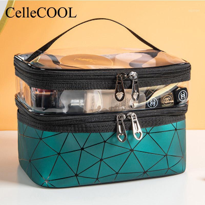 New double-layer waterproof cosmetic bag with new upgrade, large capacity and beautiful visual makeup toiletries, easy storage1, Pink
New double-layer waterproof cosmetic bag with new upgrade, large capacity and beautiful visual makeup toiletries, easy storage1, Pink