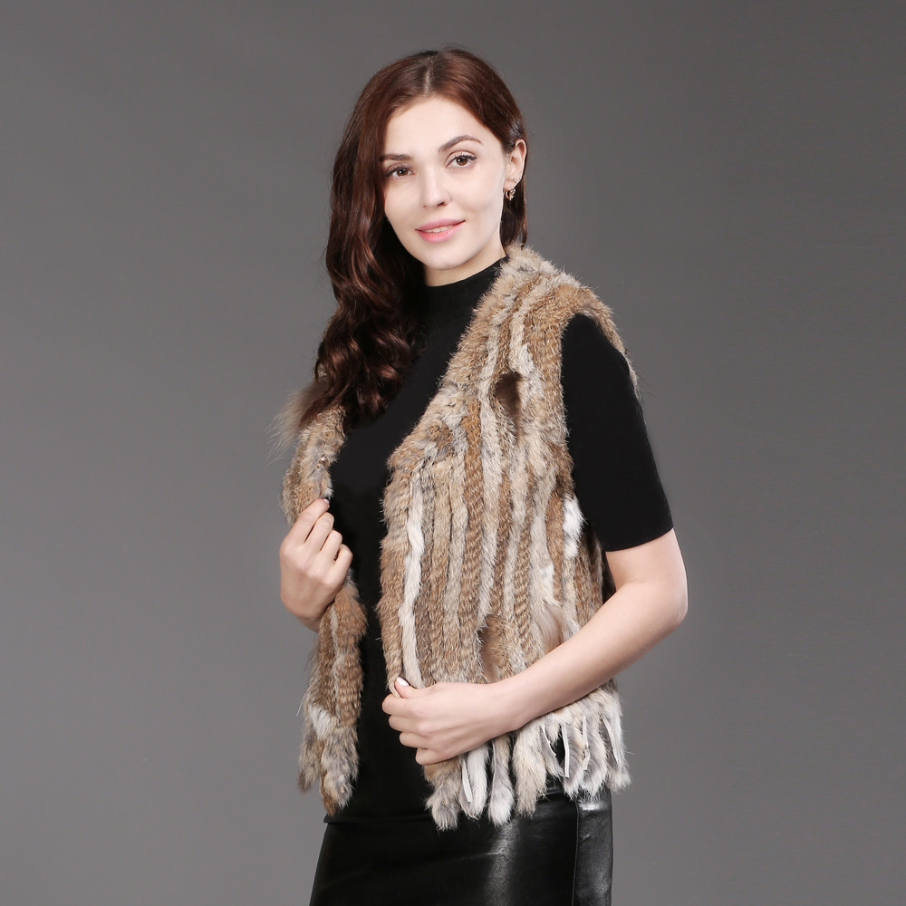 New women of royal mesh warm autumn real hot winter casual gilets with free rabbit skin leather, Black
New women of royal mesh warm autumn real hot winter casual gilets with free rabbit skin leather, Black