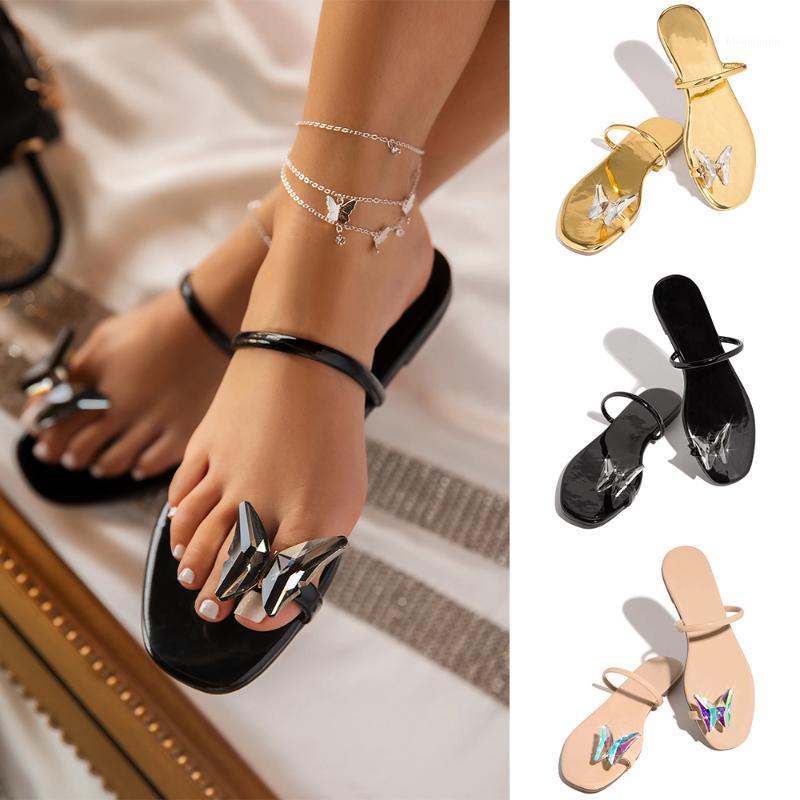 Butterfly Women Toe Ring Sandals Rhinestone Sandals Comfy Flat Summer Slip-On Slipper Platform Shoes For Ladies D301, Black
Butterfly Women Toe Ring Sandals Rhinestone Sandals Comfy Flat Summer Slip-On Slipper Platform Shoes For Ladies D301, Black