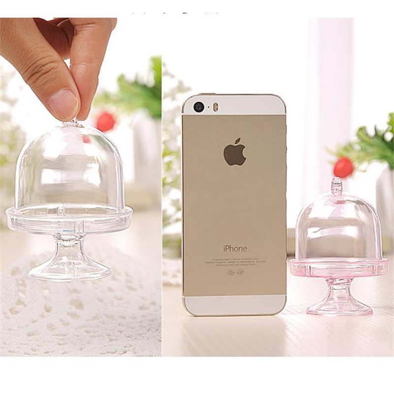 5 colors-20pcs/lot Transparent Plastic Candy Boxes Wedding Favor Boxes Supplies Baby Shower Favors Birthday Party Decorations T200115