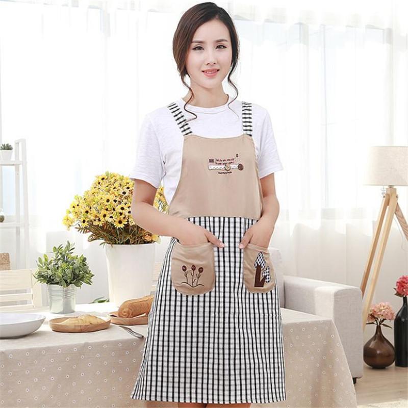 New Embroidered Kitchen Cotton And Linen Apron Shoulder-Style Korean Version Of The Lovely Oil-Proof Half-Length Apron 
New Embroidered Kitchen Cotton And Linen Apron Shoulder-Style Korean Version Of The Lovely Oil-Proof Half-Length Apron