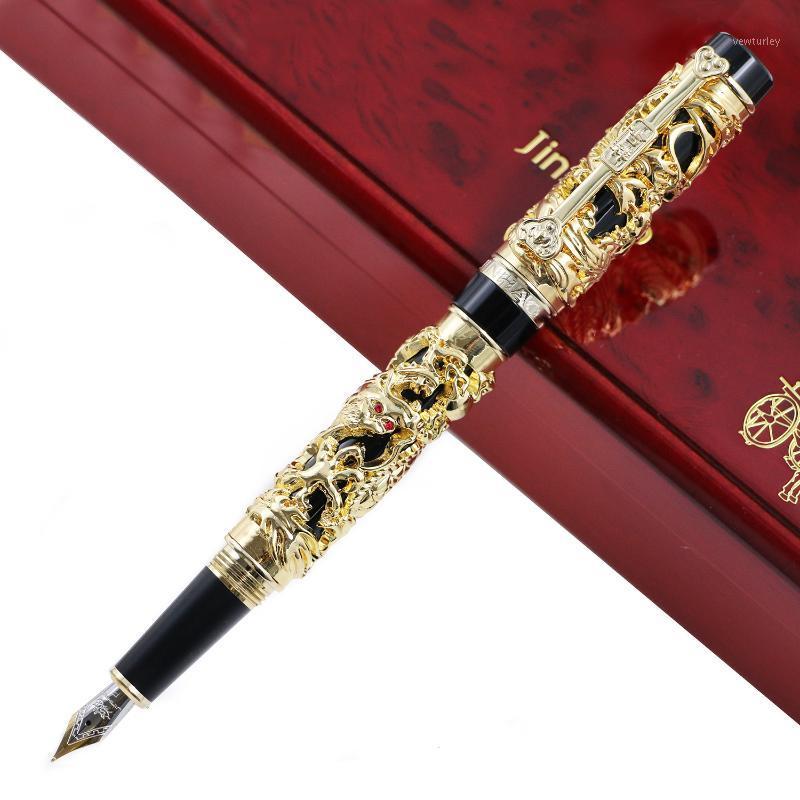 Luxury Jinhao Metal 3D Dragon Phoenix Fountain Pen vintage 0.5MM Nib Ink Pens for Writing Office business supplies Gift1, As pc
Luxury Jinhao Metal 3D Dragon Phoenix Fountain Pen vintage 0.5MM Nib Ink Pens for Writing Office business supplies Gift1, As pc