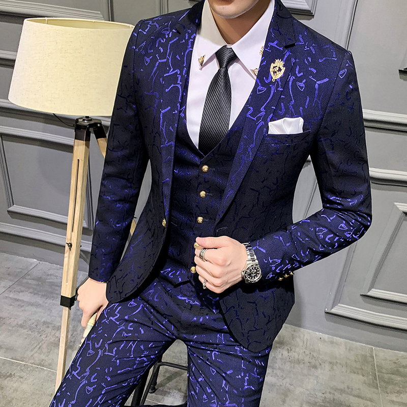 2021 New Luxury Sets Latest Coat Pant Vest Design Floral Slim Men's Groom Tuxedo Suit Royal Blue Burgundy Men Suits Vpwp, Blue 2 piece set
2021 New Luxury Sets Latest Coat Pant Vest Design Floral Slim Men's Groom Tuxedo Suit Royal Blue Burgundy Men Suits Vpwp, Blue 2 piece set