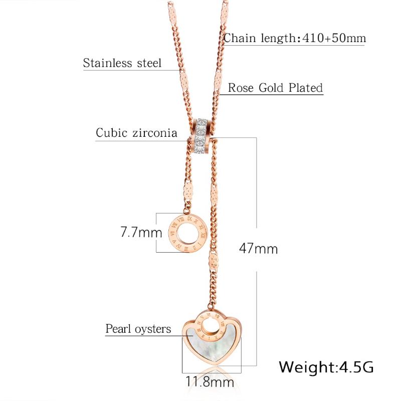 Pendant Necklaces Fashion White/Rose Gold Stainless Steel Necklace Heart Shape For Women Jewelry Gift XL047
Pendant Necklaces Fashion White/Rose Gold Stainless Steel Necklace Heart Shape For Women Jewelry Gift XL047