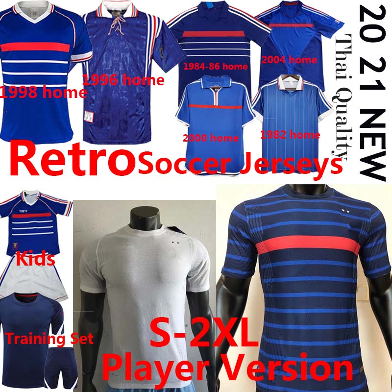 Player Fra Version nce soccer jerseyTraining Set Retro maillot de foot 1982 84 96 98 ZIDANE 2000 04 Home Away kits football shirt, Blue training set 41b
Player Fra Version nce soccer jerseyTraining Set Retro maillot de foot 1982 84 96 98 ZIDANE 2000 04 Home Away kits football shirt, Blue training set 41b