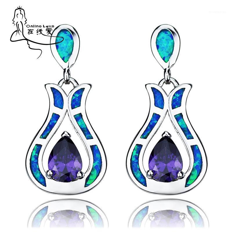 Elegant Tulip Shape Blue Opal & Purple Crystal Earrings For Women Wholesale Fashion Jewelry Brand Earrings ER1481
Elegant Tulip Shape Blue Opal & Purple Crystal Earrings For Women Wholesale Fashion Jewelry Brand Earrings ER1481