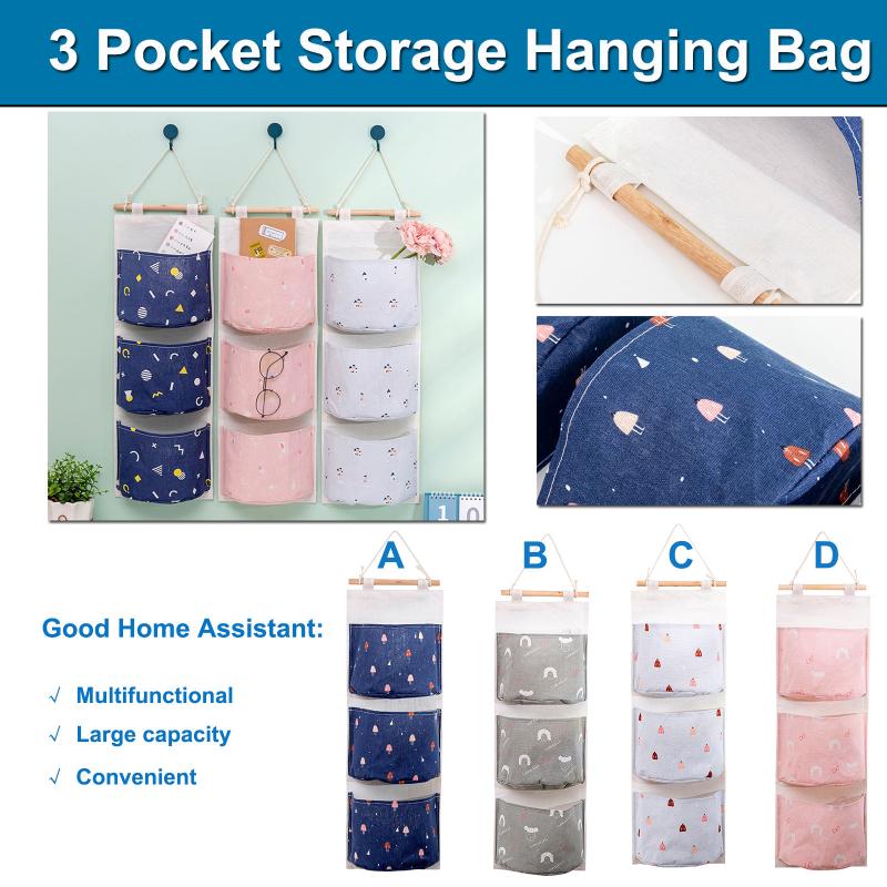 Hanging Bag Lovely Decorative Organizers Wall Hanging Bag, 3 Pocket Hanger, 3 Pocket Folding Storage Accessories Bathroom
Hanging Bag Lovely Decorative Organizers Wall Hanging Bag, 3 Pocket Hanger, 3 Pocket Folding Storage Accessories Bathroom