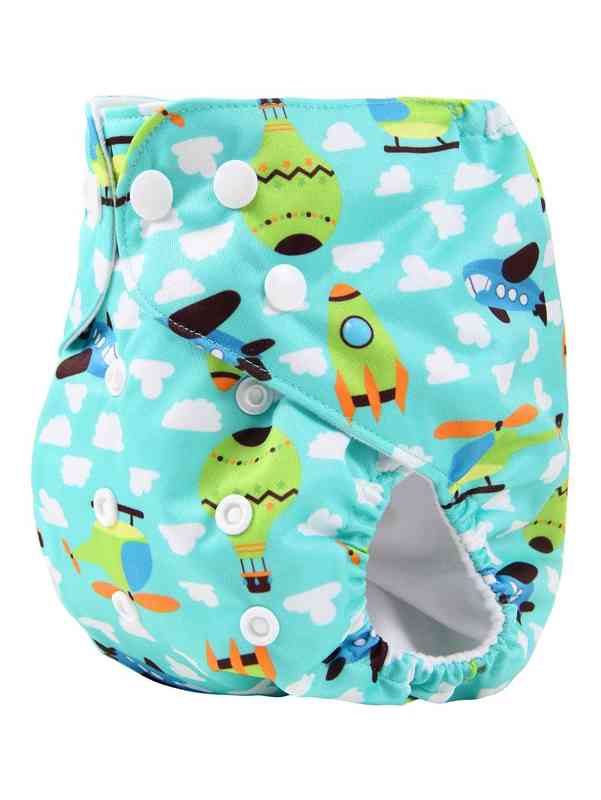 Plane Print Baby Cloth Diaper SHE