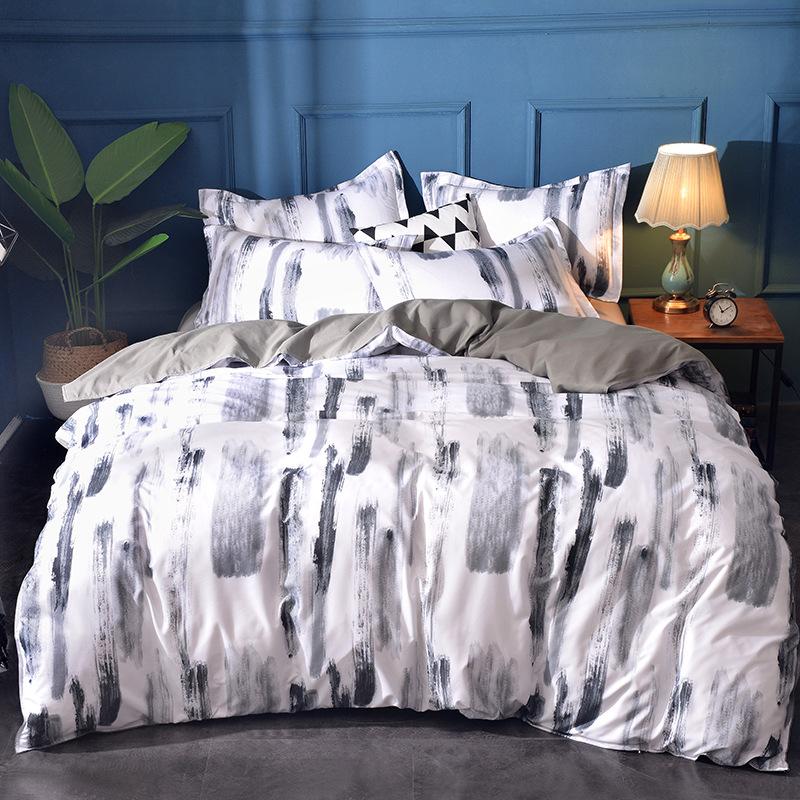 Three-piece Modern Simple Reactive Printing and Dyeing Home Textile Bedding Quilt Cover Pillowcase, Ink dots
Three-piece Modern Simple Reactive Printing and Dyeing Home Textile Bedding Quilt Cover Pillowcase, Ink dots