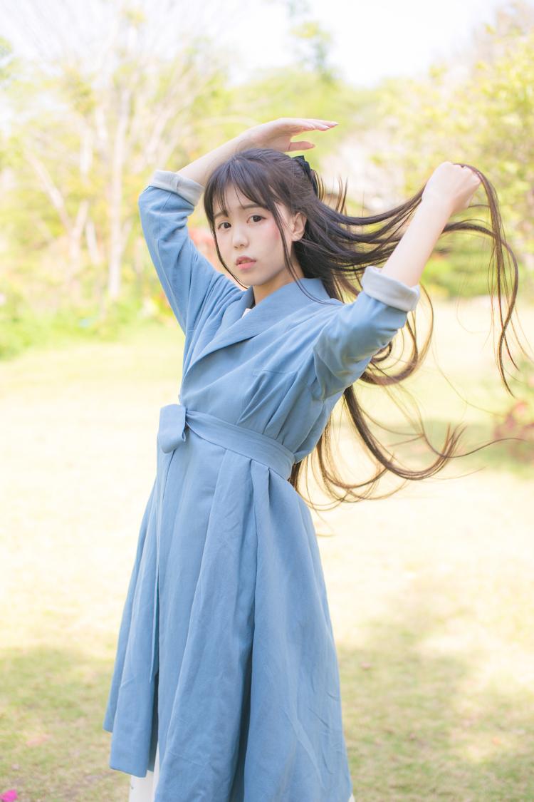 Morning Vintage Mori Girl Women' Winter Long Trench Long Sleeve Lake Blue Linen Open Trench Casual Coat Outwear with Waist Belt, Blue trench
Morning Vintage Mori Girl Women' Winter Long Trench Long Sleeve Lake Blue Linen Open Trench Casual Coat Outwear with Waist Belt, Blue trench