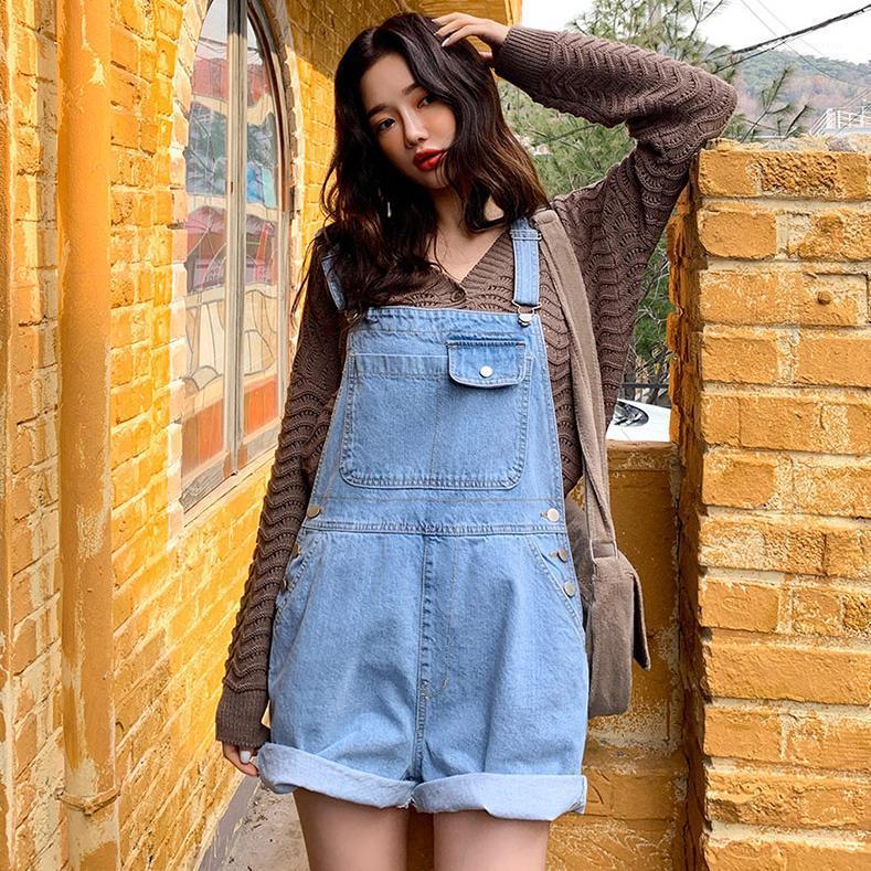 Women' jeans 2020 summer new Korean version of the strap denim shorts all-match thin casual wide-leg pants1, Blue
Women' jeans 2020 summer new Korean version of the strap denim shorts all-match thin casual wide-leg pants1, Blue
