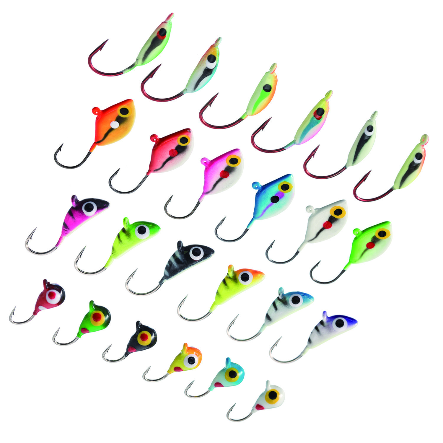 Bassdash Ice Fishing Lure Kit Glowing Paint Jigs for Winter Ice Jigging Crappie Sunfish Perch Walleye Pike 24pcs 2011067757295
Bassdash Ice Fishing Lure Kit Glowing Paint Jigs for Winter Ice Jigging Crappie Sunfish Perch Walleye Pike 24pcs 2011067757295