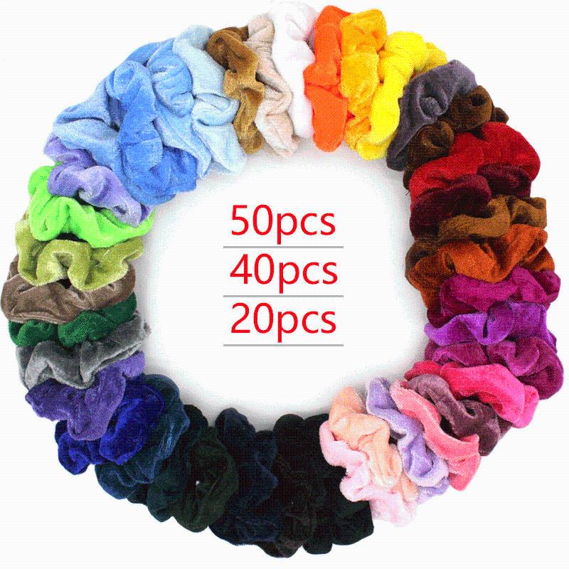 50pcs/set Vintage Hair Scrunchies Stretchy Velvet Scrunchie Pack Women Elastic Hair Bands Girl Headwear Plain Rubber Ties
50pcs/set Vintage Hair Scrunchies Stretchy Velvet Scrunchie Pack Women Elastic Hair Bands Girl Headwear Plain Rubber Ties