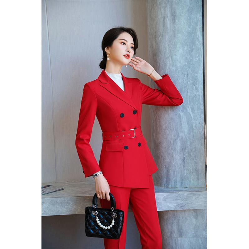 Fashion Red Formal Professional Women Business Suits 2 Piece Sets Pants and Jackets Coat Ladies Office Work Wear Blazers Custom
Fashion Red Formal Professional Women Business Suits 2 Piece Sets Pants and Jackets Coat Ladies Office Work Wear Blazers Custom