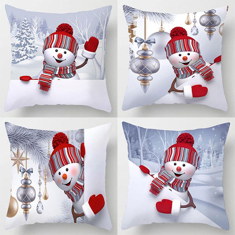 Sigle-sided Printing Polyester Christmas Decorative Throw Pillows Case Cartoon Snowman Santa Claus Cushion Cover Car Home Decor, 11
Sigle-sided Printing Polyester Christmas Decorative Throw Pillows Case Cartoon Snowman Santa Claus Cushion Cover Car Home Decor, 11