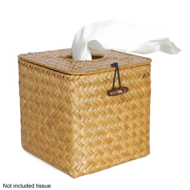 Seaweed Woven Tissue Box Home Organizer Napkin Holder Office Decoration Car Storage Case Square Handmade Container Pumping Paper 
Seaweed Woven Tissue Box Home Organizer Napkin Holder Office Decoration Car Storage Case Square Handmade Container Pumping Paper