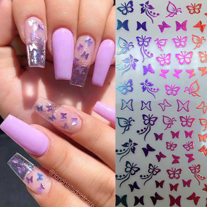 3D Nail Sticker Butterfly Transfer Beautiful Decals Decoration Nail Art Accessor
