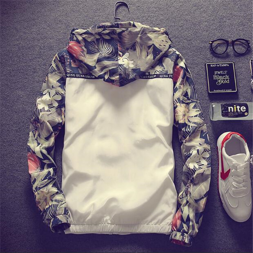 Floral Bomber Jacket Men Hip Hop Slim Fit Flowers Pilot Bomber Jacket Coat Men's Hooded Jackets Plus Size 4XL T200319