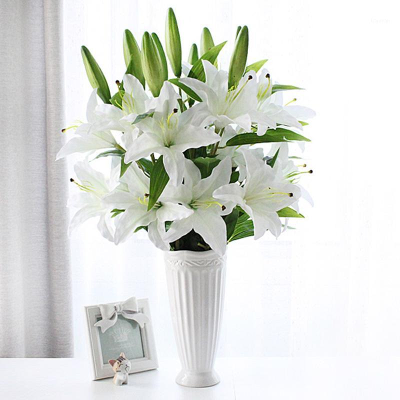 5pcs/lot White/Pink 75cm 3 Heads Silk Cloth Lily For Wedding Events Party Decoration Home Decor Plastic Artificial Flowers1
5pcs/lot White/Pink 75cm 3 Heads Silk Cloth Lily For Wedding Events Party Decoration Home Decor Plastic Artificial Flowers1