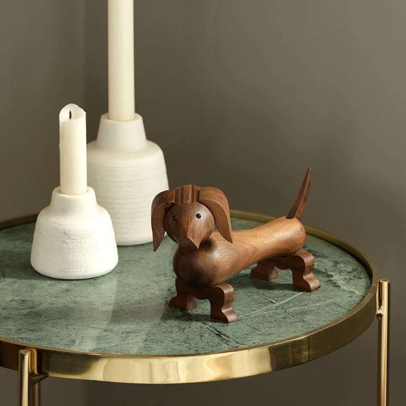 Wholesale Teckel sausage dogs wooden puppies Dackel home car accessories birthday gifts can be issued German Dachshund 201210