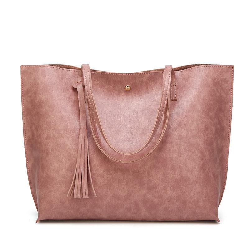 Women's Bag 2021 Classic Soft Pu Material Waterproof Shoulder Bags Simple Fashion Double Strap Large Capacity Tassel Handbag, Black
Women's Bag 2021 Classic Soft Pu Material Waterproof Shoulder Bags Simple Fashion Double Strap Large Capacity Tassel Handbag, Black