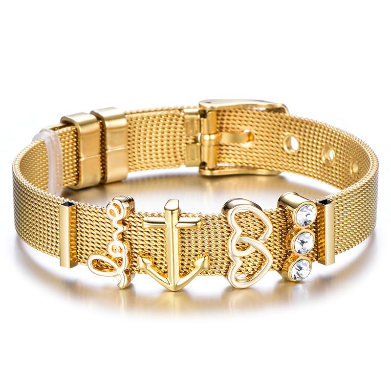 CUTEECO Simple Fashion Rose Gold Stainless Steel Love Heart Mesh Charms Bracelet For Women Fit Brand Bracelet Party Jewelry
CUTEECO Simple Fashion Rose Gold Stainless Steel Love Heart Mesh Charms Bracelet For Women Fit Brand Bracelet Party Jewelry