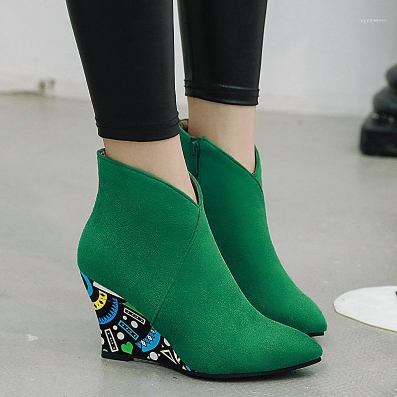 Women's Fashion Wedge Boots Female Soft Flock Ankle Boot Brand Designer Heels Western Boot Ladies Sexy Pointed Toe Shoes Booties1, Bk
Women's Fashion Wedge Boots Female Soft Flock Ankle Boot Brand Designer Heels Western Boot Ladies Sexy Pointed Toe Shoes Booties1, Bk