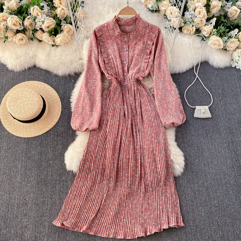2021 New floral singiny girly sweet puff button the line dressed autumn boho impression dress P4UK, Red
2021 New floral singiny girly sweet puff button the line dressed autumn boho impression dress P4UK, Red
