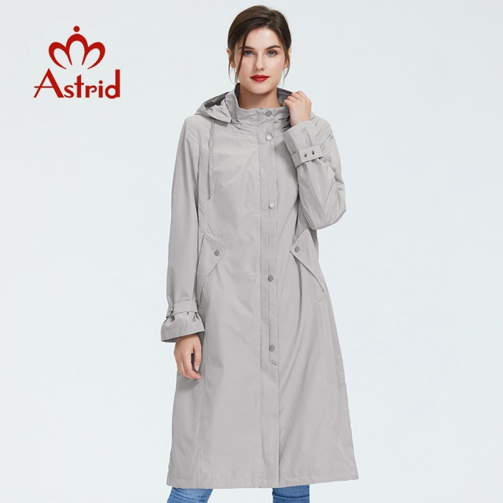 Astrid women trench coat big size spring fashion long windbreaker solid color Windproof temperament women coat AS-6325 201028