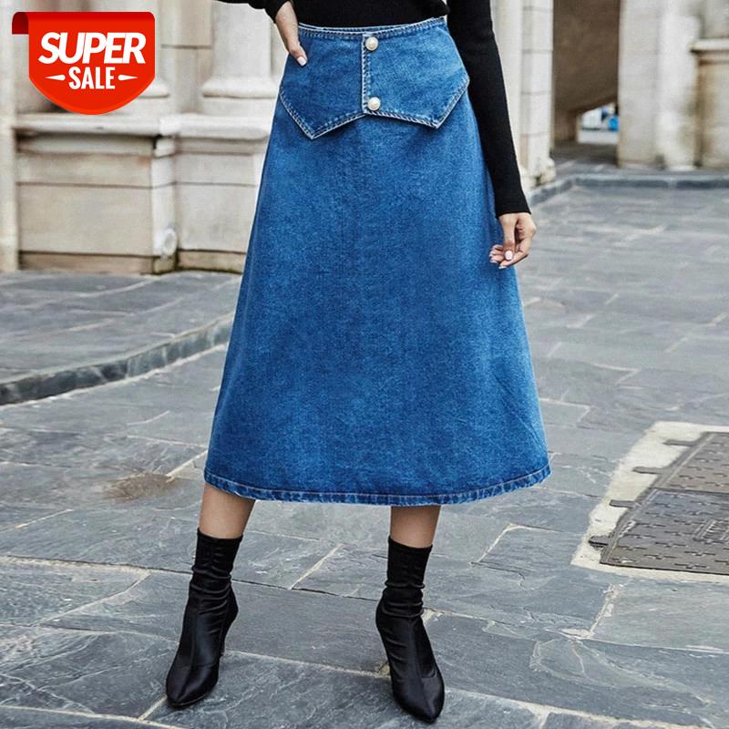 Woman Skirts Denim Fall Winter Lady Casual Long Skirt 2020 New A-Line Female Pearl Button High Waist Skirts Jean Streetwear #tB6D, White;black
Woman Skirts Denim Fall Winter Lady Casual Long Skirt 2020 New A-Line Female Pearl Button High Waist Skirts Jean Streetwear #tB6D, White;black