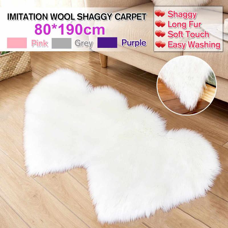 60CMx120CM Heart Rug Carpets for Living Room Decor Faux Fur Rugs Kids Room Long Plush Rugs for Bedroom Shaggy Modern Mats, Pink
60CMx120CM Heart Rug Carpets for Living Room Decor Faux Fur Rugs Kids Room Long Plush Rugs for Bedroom Shaggy Modern Mats, Pink