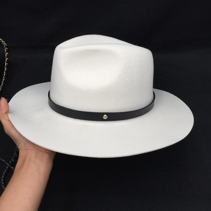 England in the spring and autumn winter new white wool hat with PU belt for women and men fedora
England in the spring and autumn winter new white wool hat with PU belt for women and men fedora