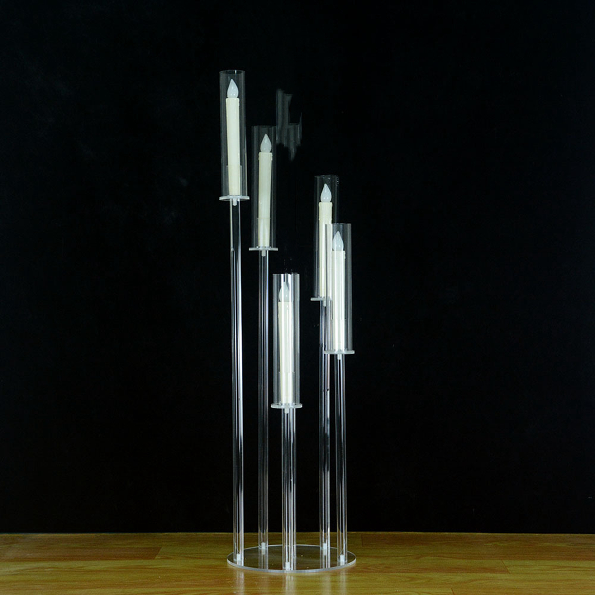 No including candleCandle Holders Acrylic Decor Candelabra 8 Heads Wedding Candlesticks crystal Candelabrum For Center Table sunyu0431 XJ260305