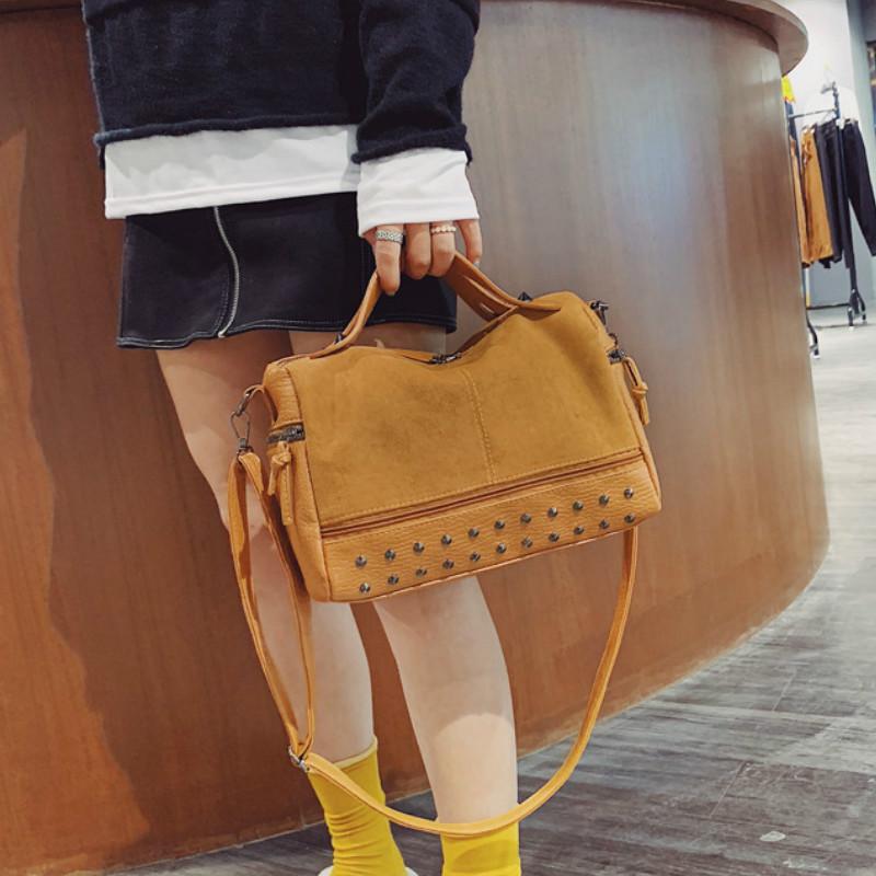 Women Bag Autumn Winter PU Bucket Rivet Vintage Patchwork High-Capacity Shoulder Bags Handbag Women Messenger Bags, Black
Women Bag Autumn Winter PU Bucket Rivet Vintage Patchwork High-Capacity Shoulder Bags Handbag Women Messenger Bags, Black