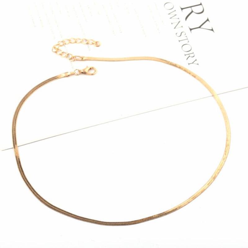 Silver Color Gold Necklace Unisex Flat Snake Link Chain Lobster Clasp Collares Necklaces For Women Men
Silver Color Gold Necklace Unisex Flat Snake Link Chain Lobster Clasp Collares Necklaces For Women Men