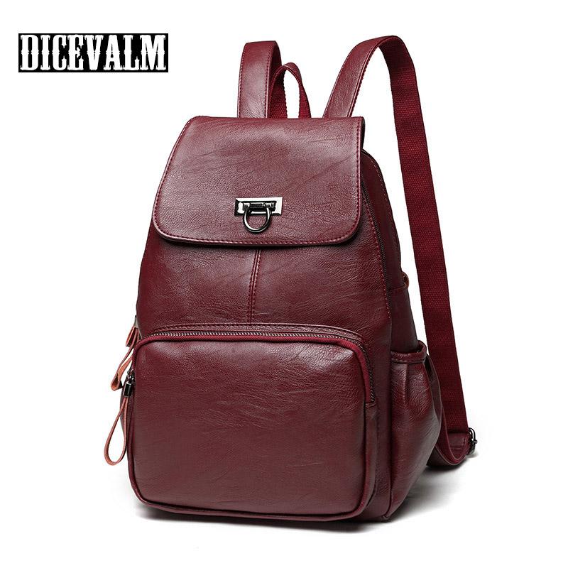 Women'S Backpack Female Leather Casual Shoulder Bags Vintage Travel Backpack School Bags For Teenage Girls Laptop Bag Rucksack, Black
Women'S Backpack Female Leather Casual Shoulder Bags Vintage Travel Backpack School Bags For Teenage Girls Laptop Bag Rucksack, Black